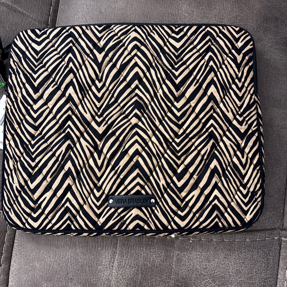 Vera Bradley Black and Tan Laptop Bag